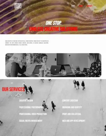 Baba Creative homepage