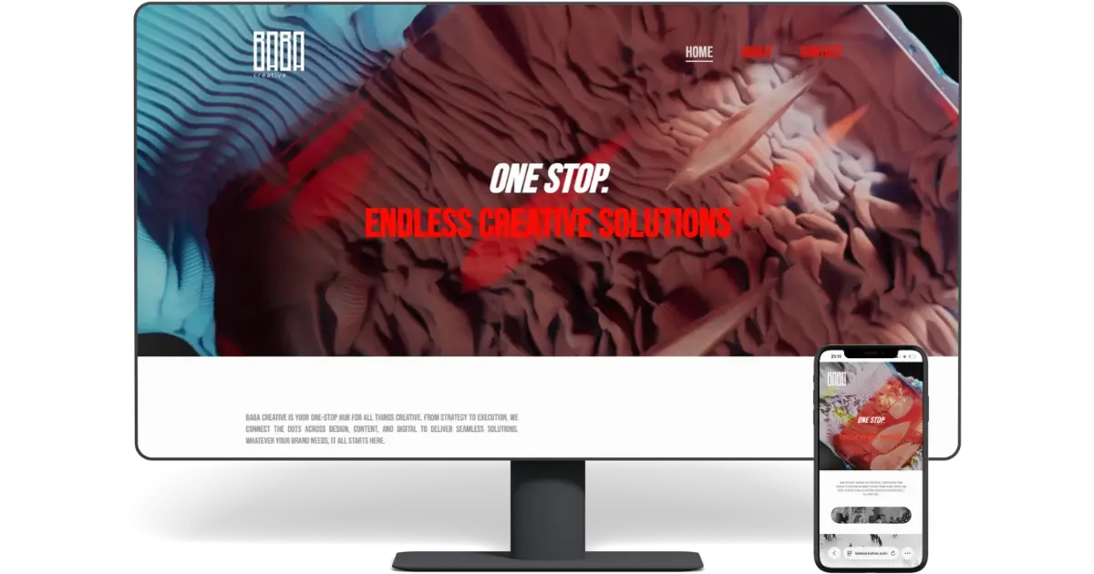 Baba Creative website